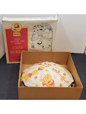 Vtg 1970's Winnie the Pooh Sears Baby Crib Mobile Disney *Not Musical *Damage